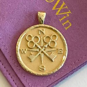 NEW Jane Win Forever Compass Original Coin Pendant